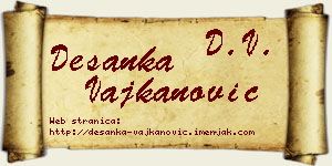Desanka Vajkanović vizit kartica